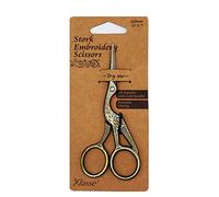 4 1/2" Antique Style Stork MACHINE SEWING EMBROIDERY SCISSORS Stainless - Gold