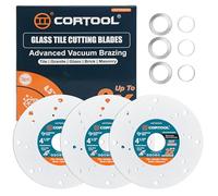4-1/2 inch Tile Cutter, Diamond Saw Blade for Angle Grinder, 7/8" Arbor Hole Grinding Discs 3Pcs, Ultra-Thin Grinder Blades for Tile, Glass, Porcelain, Ceramic & Marble, Wet/Dry Tile Cutter Tools