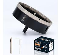 4-1/4 inch Diamond Hole-Saw Bits with Pilot Drill Bit -4-1/4" Diamond Tipped Tile Hole Saws with Guiding Bit Accurate Drilling for Porcelain Tile Ceramic Pottery Granite Stone Glass Bottles 110mm.