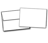 4 1/4" x 5 1/2" Extra Thick Blank White Cards with Envelopes - 40 Set Pack - Thick 100lb Cover Paper Scored Folding Cardstock for Card Making