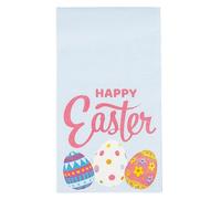 4 1/4" x 7 3/4" Happy Easter Disposable Paper Luncheon Napkins - 16 Count