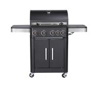 4 + 1 Burner Gas BBQ with Built-in Side Burner & Gas Bottle Storage