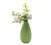 4.1 Inch Ceramic Small Bud Vase Mini Single Stem Flower Vase Decorative Floral Holder for Home Office Table Decor Desktop Centerpiece (Green)