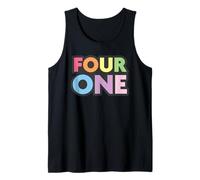 4 1 Meme Funny Four One Saying Color Lt Rainbow Tank Top