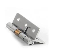 4/10/20pcs Self Closing Spring Loaded Door Hinge with Screws Automatic Rebound for Cabinet 304 Stainless Steel Suitable for Wooden Doors(Silver 75x50x2mm,10pcs)