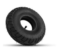4.10/3.50-4 Tire and Tube, 10 Inch Tire Inner Tubes with Bent Valve Rubber Inner Outer Tyre Pneumatic Tire Replacement for Hand Trucks, Dollies, Wheelbarrows, Lawn Mowers, Trailers