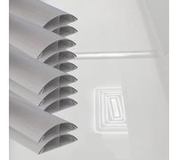 4 10 Pcs Cable Raceway Kit Thick Aluminum Alloy, Cable Self Adhesive Semi-circular Conduit, Wire Kit For Cables And Cords/Cord Management Set(10 PCS,W 47 MM L 80 CM H 13 MM)