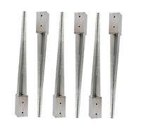 4" 100mm Heavy Duty Galvanised Fence Post Spike (6)