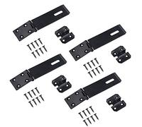 4” (100mm) Heavy Duty Safety Hasp and Staple Security Lock Gates Sheds Doors 4pk