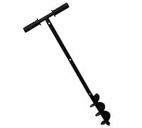 4" 100mm Manual Fence Post Auger - Hand Drill for Digging Holes, Gardening, Planting Flowers & Bulbs, Umbrella Posts, Ice, and Fertilizer Mixing