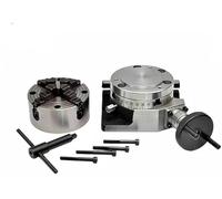 4"100Mm Rotary Table With 4 Jaw 100Mm Independent Chuck & Backplate-Amz2