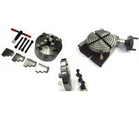 4"100Mm Rotary Table With 4 Jaw Self Centering 100Mm Chuck With Backplate-Amz344