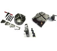 4"100Mm Rotary Table With 4 Jaw Self Centering 100Mm Chuck With Backplate-Amz345