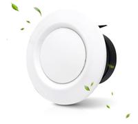 4"/100mm Round Ceiling Vent, Adjustable Air Vent Covers Adjustable Plastic Closeable Ventilation Cover for Kitchen, Caravans, Cooling and Ventilation Systems