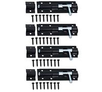 4” (100mm) Tower Bolt Shoot Bolt Sliding Latch Catch Shed Gate Garage Door 4pk