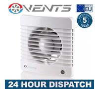 4" / 100mm Vents Silenta Extractor White Fan Standard-Energy Saving and Quiet