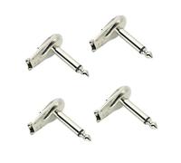 4-10Pcs 1/4" 6.35mm Mono Speaker Right Angle Guitar Phono Pancake Connector (4PCS)