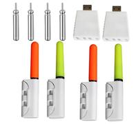 4/10pcs LED Rechargeable Fishing Rod Tip Light Set, Glow Stick bite Indicator (4PCS)