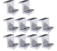 4/10Pcs Solar PV Mounting Clamp|30-45mm Frame HeightAluminum Bracket(10pcs 40mm Sliver)