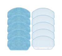 4/10Pcs Vacuum Cleaner Mop Cloth，Compatible for ZCWA，BR150/BR151，Compatible for ONSON，BR150/BR151 Robot Vacuum Cleaner Dry and Wet Usage Mop Cloths Pad(10PCS)