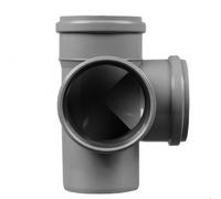 4" 110mm Double Corner Branch Soil Pipe 90°/67° Waste Sewerage Plumbing Fitting (110x110x110/90°)