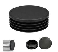 4" 110MM Push Fit Ribbed Blanking Plug, Heavy Duty Plastic Soil Waste Pipe End Cap, Round Tubing Stopper for Underground Drainage Pipe, Fence Post, Furniture & Chair Leg Tube End Cover
