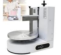 4"-12" Cake Icing & Frosting Machine,Automatic Cake Decorating Machine, 60-320 RPM Adjustable Speed, Stainless Steel Cream Spreader with Turntable & Scraper for Decorating Cake,White