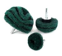 4" 120 Grit 6mm Mounted Abrasive Sanding Mop Buffing Wheel with Mushroom Grinding Head Pack of 3Pc for Metal Aluminum,Stainless,Jewelry,Wood,Plastic,Ceramic,Glass,etc