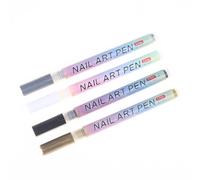 4/12pcs Nail Art Graffiti Pen Set, Watertight 3D Lines Painting Tool, Ideal for Bright Coloured DIY Nail Art