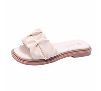 4-12Years Girls Wrinkle Sliders for Children Sale Clearance, Leather Footwear Summer Slippers Little Girl Non-slip Soft Sole Sandals,Kids Anti-Slip Pool Slider Beach Flip Flops Bathing Sandal