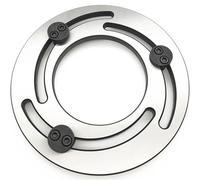 4-15 Inch Hydraulic Three Jaw Chuck, Adjustable Steel Boring Ring Soft Top Jaws for CNC Lathe Bore Repair Claw Device Silver(5in)