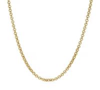 4-15mm Gold Diamond Cut Bold Belcher Chain Necklace, 16-30 Inch, PVD Gold Plated - Bling King London