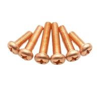 4-15pcs Red Copper Round Head Cross Screw/Conductive Bolt M3 M4 M5 M6(5pcs M5x30)