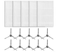 4/15Pcs Side Brush Filter Replacement Kit For ILIFE V20 / For Vyzzle D10 / For Laresar For L10 / For Roidmi Eve For Rook S, Robot Vacuum Cleaner Parts Accessories, Cleaning Maintenance Kit (B)