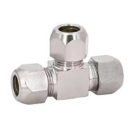 4-16mm OD Tube Equal Reducer Coupler, Straight Elbow Tee Cross Compression Union Fitting Brass 1 Piece(PEG,8mm to 6mm)