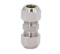 4-16mm OD Tube Equal Reducer Coupler, Straight Elbow Tee Cross Compression Union Fitting Brass 1 Piece(PU,14mm)