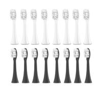 4-16Pcs Electric Toothbrush Heads，Compatible for YS01 Replacement Sonic Toothbrushes Head Soft Bristle Tooth Brush Accessories(16PCS Black White)