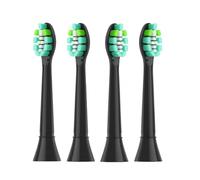 4-16pcs Replacement Toothbrush Heads，Compatible for Phillips Sonicare Electric Click-on Handles,Soft Bristles(4ocs Black)