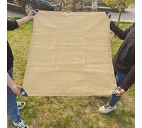 4.1m x 4.7m Waterproof Sun Shade Sail UV Block Canopy Cover PES Polyester Rectangle with Free Rope for Patio Backyard Lawn & Outdoor Activities - Beige