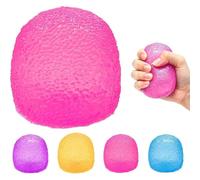 4/1Pc Gumdrop Squishy Toys, Textured Sweet Candy Strees Ball Sensory Fidget Toys for Anxiety Relief, Squeeze Relax Slow Rising Gum Drop Squishy Desk Toys, Adults Gifts Party Favors (Pink)