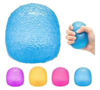 4/1Pc Gumdrop Squishy Toys, Textured Sweet Candy Strees Ball Sensory Fidget Toys for Anxiety Relief, Squeeze Relax Slow Rising Gum Drop Squishy Desk Toys, Adults Gifts Party Favors (Blue)