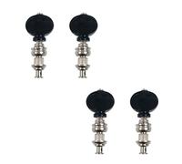 4 * 1pc Premium Black 4-String Tuning Peg - Stainless Steel & Plastic Tuner Knob for 4-String Wide-Neck Instruments & Other Musical Tools