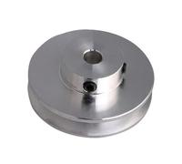 4.1x1.6x1CM Silver Aluminum Alloy 1CM Fixed Hole Single Groove V-shape Pulley,Compatible For Motor Shaft 0.3-0.5CM PU