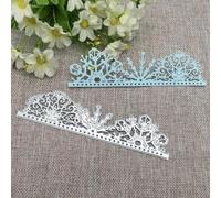 4.1x15cm Christmas Snow Lace Frame Background Metal Cutting Dies Stencils for Scrapbooking Embossing Handcraft Decoration,Cutting Dies Stencils