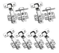 4/2/1Pc Stainless Steel Cabinet Door Hinges Hydraulic Damper Buffer Soft Close Hardware