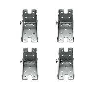 4/2/1PCS 90 Degree Self-Locking Folding Hinges Hardware for Furniture Table Legs Chair Extension Foldable Hinge Repair Kits(2PCS Silver)