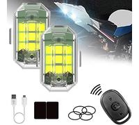 4/2/1PCS High Brightness Wireless LED Strobe Light, New Waterproof 7 Colors Automotive Warning Lights with Remote Control, LED Airplane Strobe Lights, USB Rechargeable (2 Lights+1 Remote)
