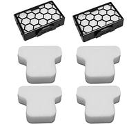 4+2 AZ351 Vacuum Filter Kit Compatible with Shark Self-Cleaning Brushroll & DuoClean PowerFins Canister Vacuum CZ2001, CZ351, Replace Part XHPCZ350, XFFKCZ350, 2 Post-Motor Filters, 4 Foam Filters