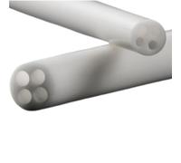4/2 Hole Alumina Ceramic Tube, Alumina Ceramic Tubes 4 Hole Bore Purity Pack Of 2 Pink/White Multiple Sizes(150MM*5MM*1.2MM)