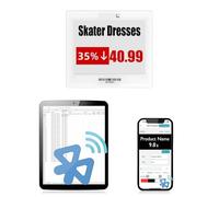 4.2 in Electronic Shelf Label, Digital Label Holders, Blank Labels, Business Signs with Android and iOS APP One Stop Solution System for Retail, Storage, Black+White+Red e Ink Screen,1pc (BLE)